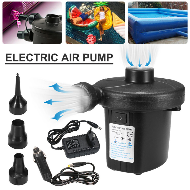 Portable Electric Air Pump Air Mattress Boat Car Auto Air Inflatable Pump For Car Home Use Camping Inflator Air Filling Blower