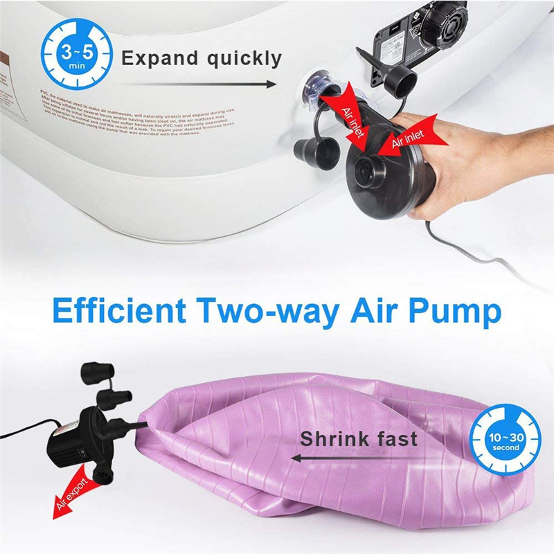 Portable Electric Air Pump Air Mattress Boat Car Auto Air Inflatable Pump For Car Home Use Camping Inflator Air Filling Blower