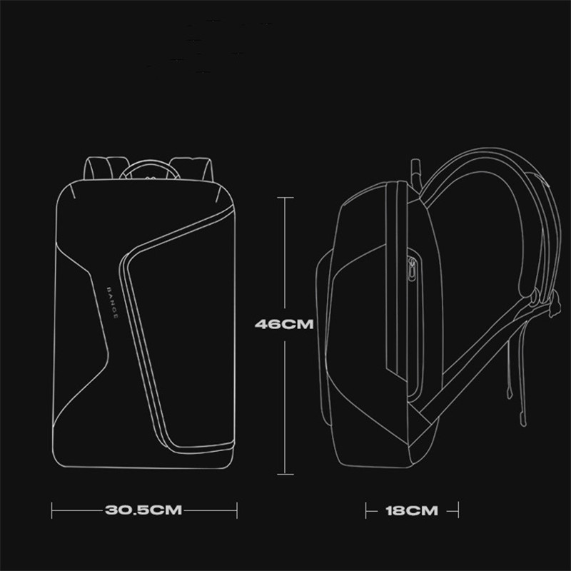 Luxury Men Waterproof Laptop Backpack Casual Leather Film Male Business Bag 15.6inch Computer Notebook Backpacks Travel Rucksack
