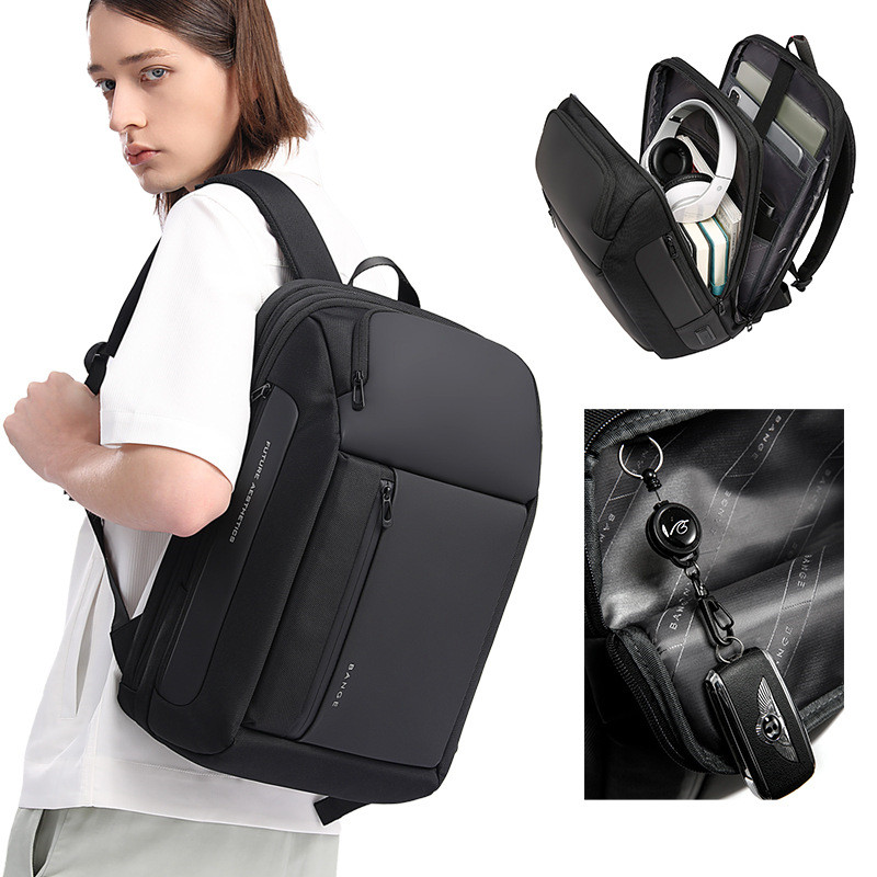 Fashion Men Waterproof Laptop Backpack 15.6 inch Computer Bag Large Capacity Travel Business Backpacks School Bag Rucksack