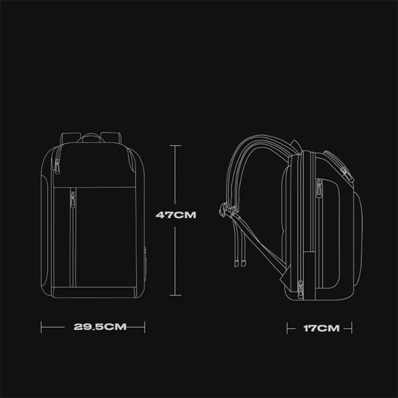 Fashion Men Waterproof Laptop Backpack 15.6 inch Computer Bag Large Capacity Travel Business Backpacks School Bag Rucksack