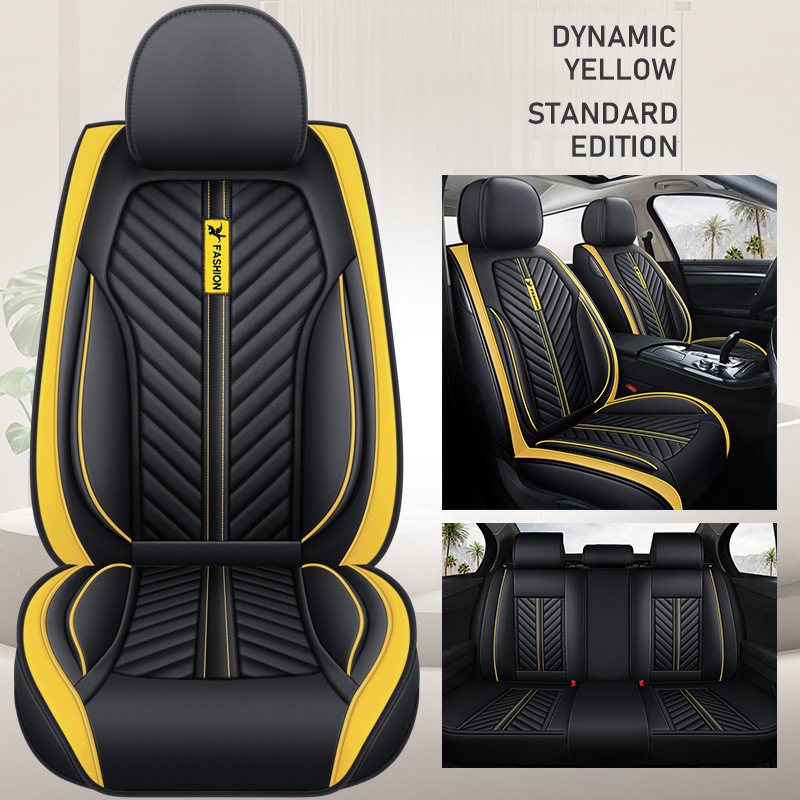 High Quality Universal Car Seat Cover Set Leather Car Seat Cushion Front And Rear Full Surround Seat Pad Car Interior Protector