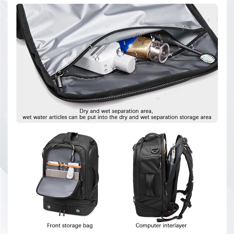 Fashion Men's Oxford Business Backpack Waterproof Laptop Backpack Shoulder Bag Male Travel Luggage Bagpack Shoes Bag Rucksack