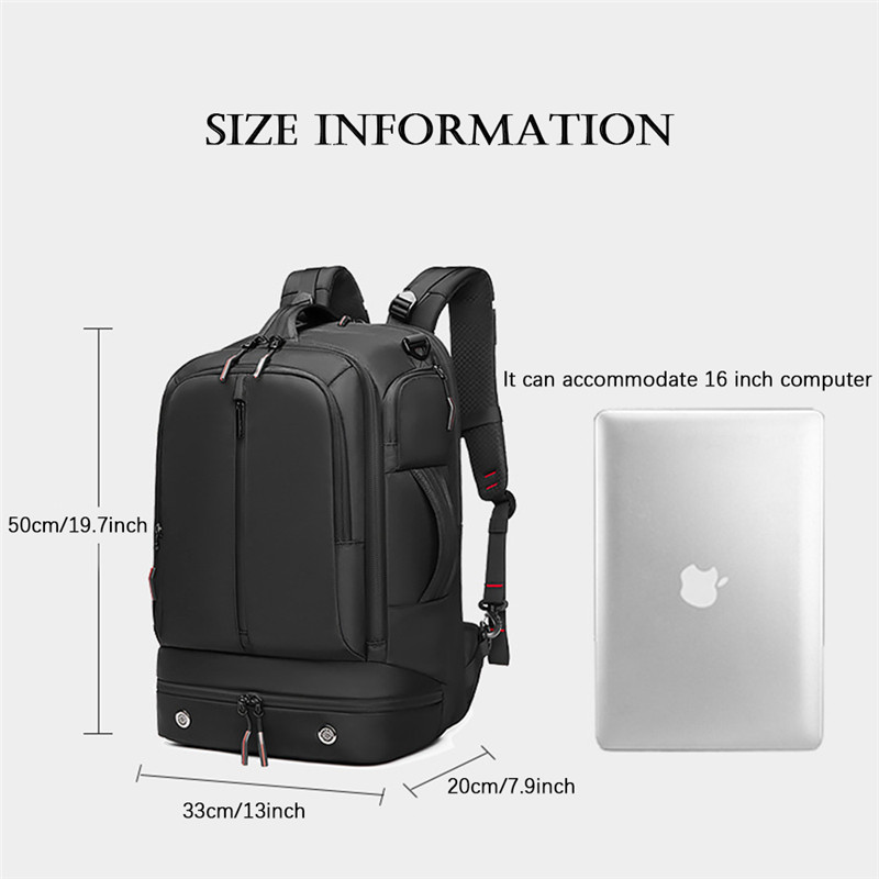 Fashion Men's Oxford Business Backpack Waterproof Laptop Backpack Shoulder Bag Male Travel Luggage Bagpack Shoes Bag Rucksack