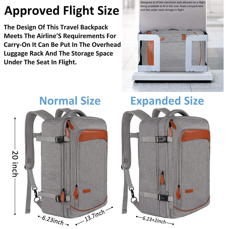 40L Men Travel Backpack Expandable Large Capacity Travel Bag Waterproof School Student Backpacks Male Laptop Backpack Rucksack