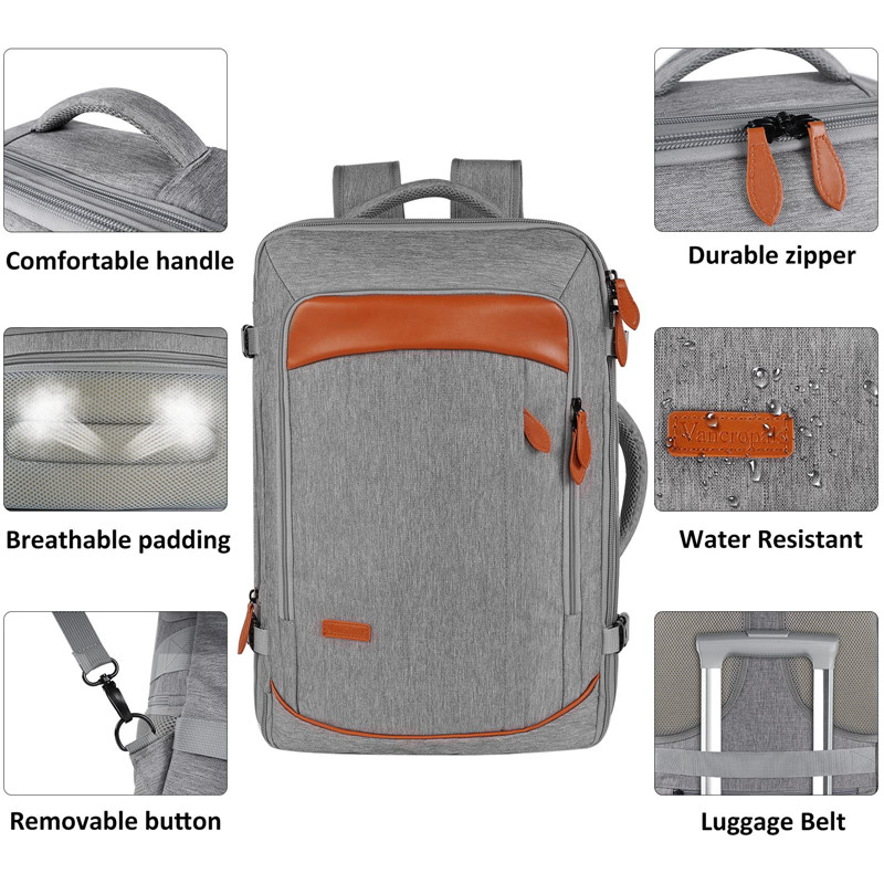 40L Men Travel Backpack Expandable Large Capacity Travel Bag Waterproof School Student Backpacks Male Laptop Backpack Rucksack