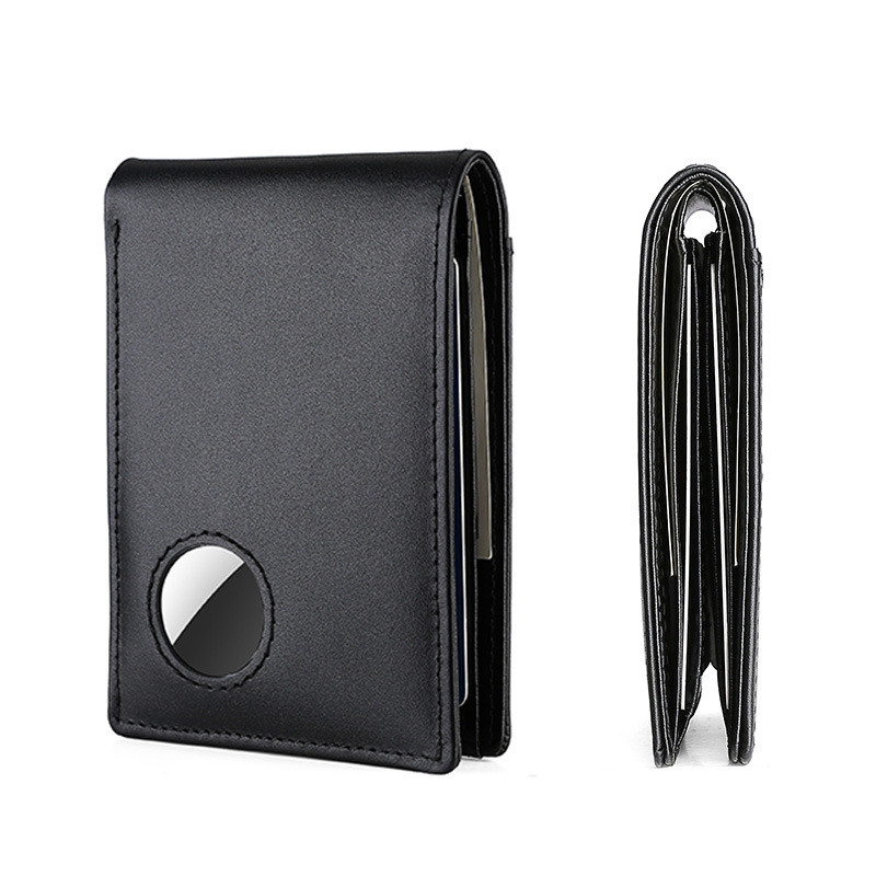 Airtag Wallet Men Minimalist RFID Blocking Men's Wallets Card Holder Money Clip Business Genuine Leather Thin Purse Clutch Bag