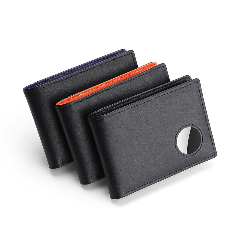 Airtag Wallet Men Minimalist RFID Blocking Men's Wallets Card Holder Money Clip Business Genuine Leather Thin Purse Clutch Bag