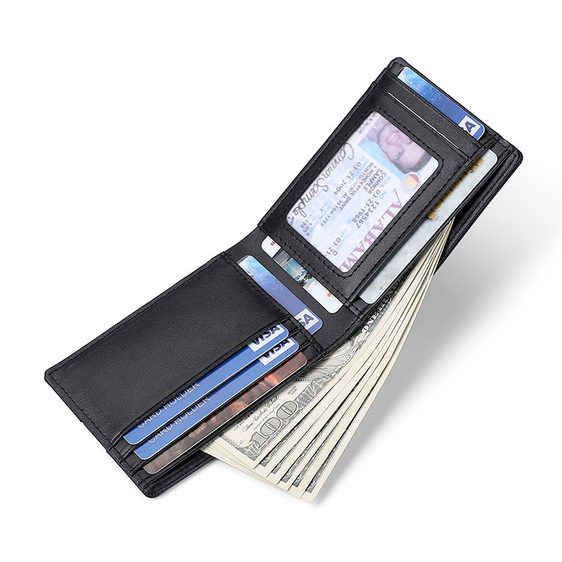 Airtag Wallet Men Minimalist RFID Blocking Men's Wallets Card Holder Money Clip Business Genuine Leather Thin Purse Clutch Bag
