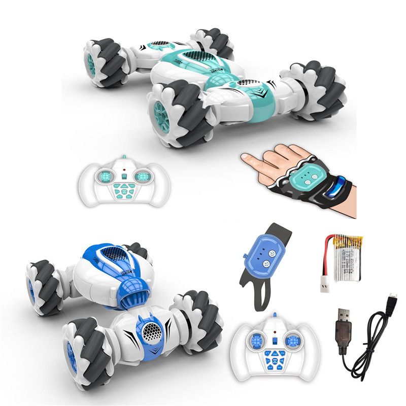 2.4GHz 4WD Mini RC Stunt Car Remote Control Watch Gesture Sensor Electric Toy RC Drift Car Rotation Gift for Kids Gifts