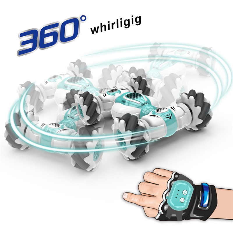 2.4GHz 4WD Mini RC Stunt Car Remote Control Watch Gesture Sensor Electric Toy RC Drift Car Rotation Gift for Kids Gifts