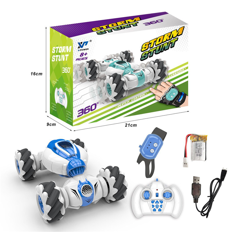 2.4GHz 4WD Mini RC Stunt Car Remote Control Watch Gesture Sensor Electric Toy RC Drift Car Rotation Gift for Kids Gifts