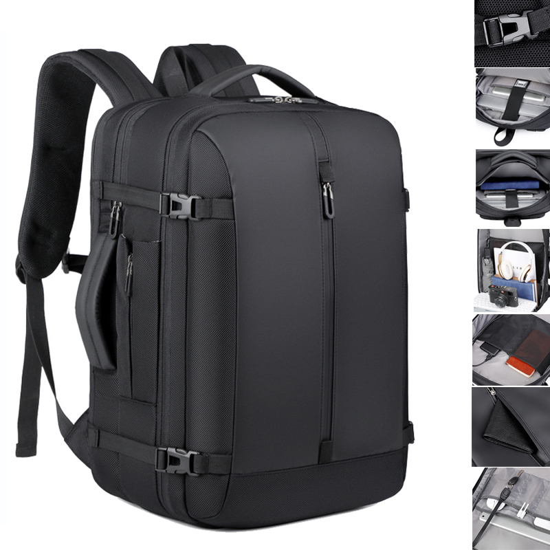 Men's 17 Inch Laptop Backpack Waterproof Reflective Schoolbag Pack Notebook Travel Bag For Male Women Large Capacity Rucksack