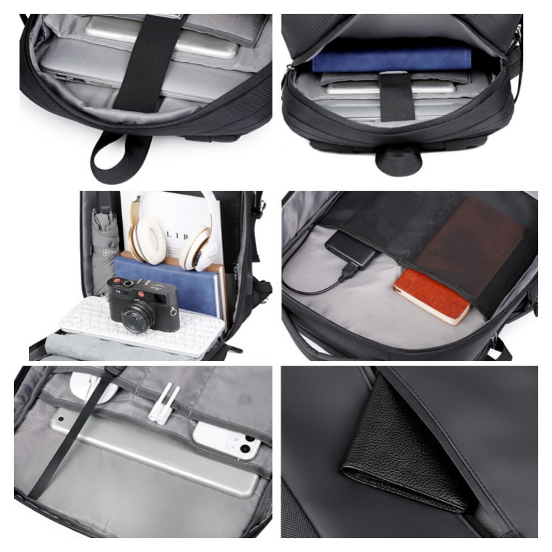 Men's 17 Inch Laptop Backpack Waterproof Reflective Schoolbag Pack Notebook Travel Bag For Male Women Large Capacity Rucksack