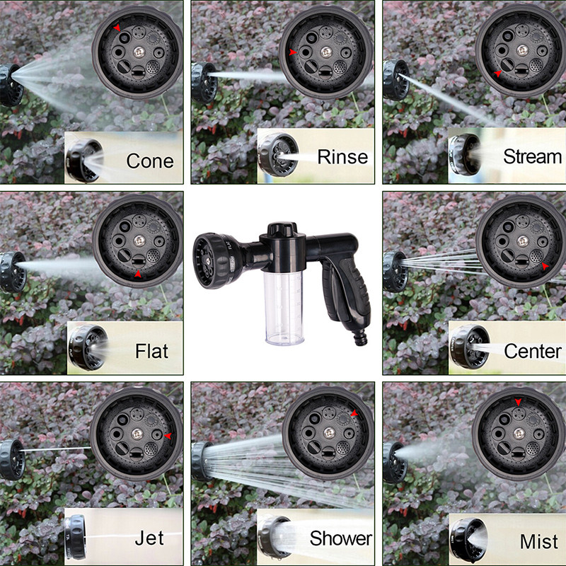 Garden Hose Pipe Water Hose Car Garden Washing Hose Sprayer Expandable High Pressure 8 Modes Adjustable Watering Washing Tool