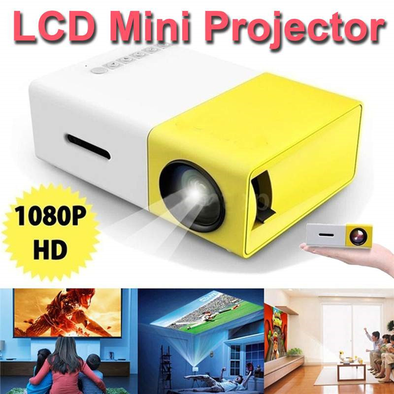 YG300 Mini Projector Portable 1080P LED Projector Home Cinema Theater Indoor/Outdoor Movie projectors LCD Video Beamer