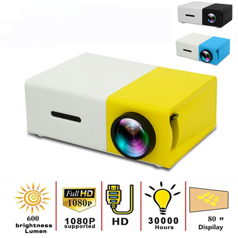YG300 Mini Projector Portable 1080P LED Projector Home Cinema Theater Indoor/Outdoor Movie projectors LCD Video Beamer