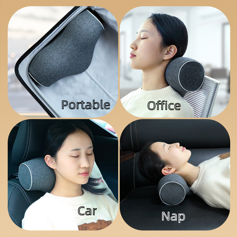 Portable Neck Pillow Slow Rebound Memory Foam Car Travel Massage Pillow Cervical Health Care Pain Release Orthopedic Pillows