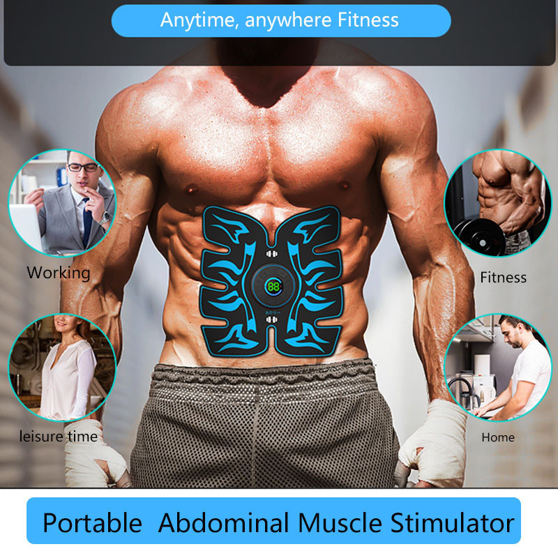 EMS Wireless Muscle Stimulator Trainer Smart Fitness Abdominal Training Electric Weight Loss Stickers Body Slimming Massager