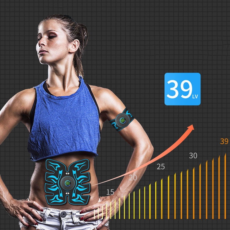 EMS Wireless Muscle Stimulator Trainer Smart Fitness Abdominal Training Electric Weight Loss Stickers Body Slimming Massager