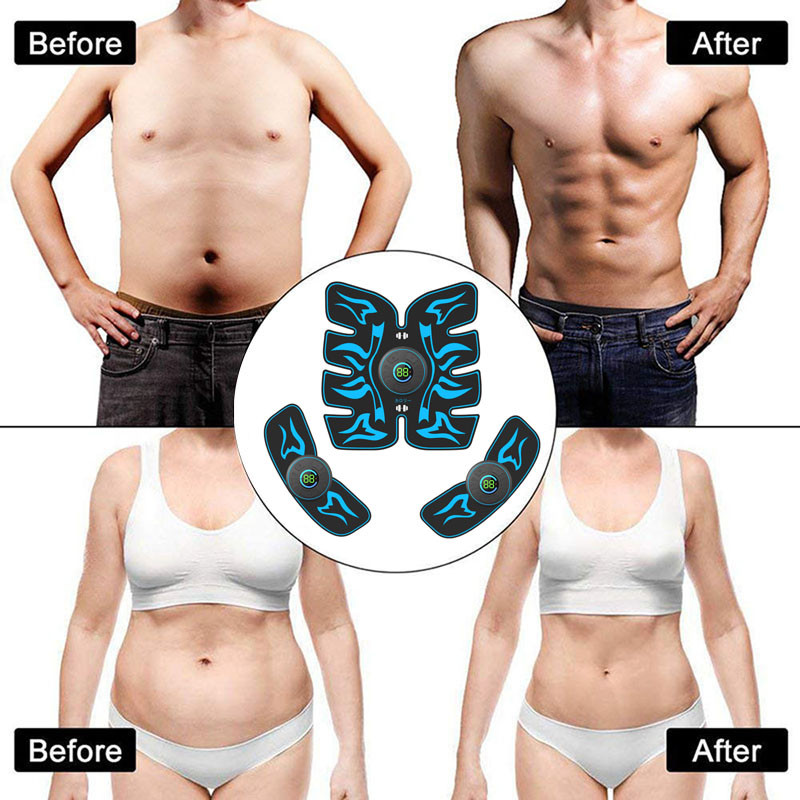EMS Wireless Muscle Stimulator Trainer Smart Fitness Abdominal Training Electric Weight Loss Stickers Body Slimming Massager