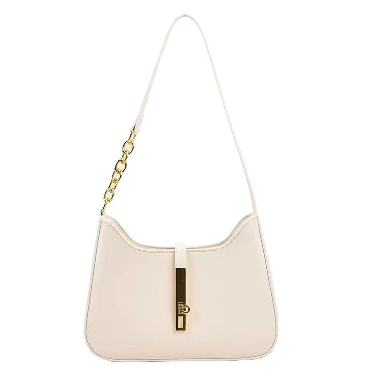 New Women Fashion Handbag Solid Color PU Leather Shoulder Underarm Bag Casual Hobos Simple Design Handbags Tote Bag Clutch