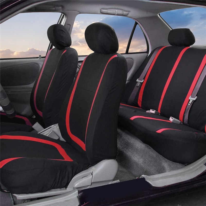 5 Seats Universal Car Seat Cover Full Set SUV Polyester Fiber Seat Covers Breathable Comfortable Auto Cushion Car Accessories