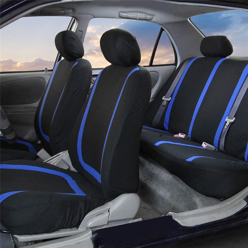 5 Seats Universal Car Seat Cover Full Set SUV Polyester Fiber Seat Covers Breathable Comfortable Auto Cushion Car Accessories