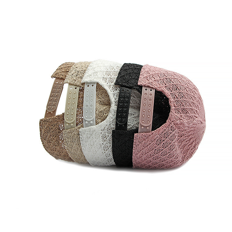 Women Hollow Baseball Cap Breathable Knitting Caps Adjustable Mesh Hats Outdoor Sunscreen Hat Fashion Summer Sun Hats