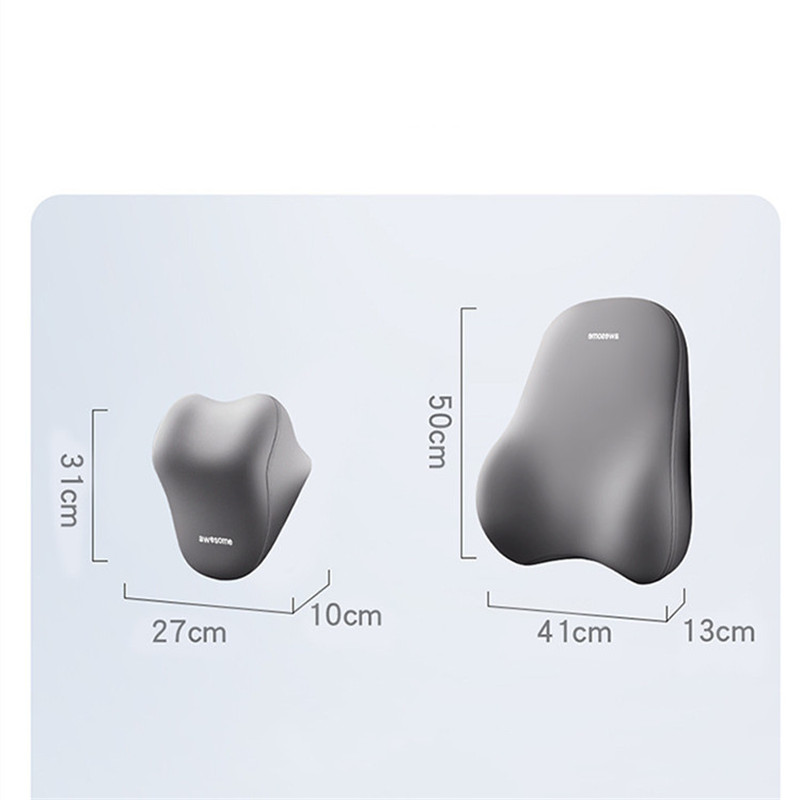 Memory Foam Car Neck Pillow Protective Lumbar Back Support Breathable Car Headrest Cushion Relieve Stress Car Seat Pillow
