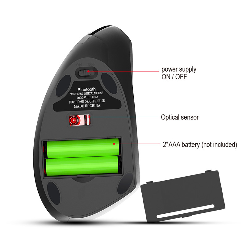 Bluetooth Vertical Ergonomic Gaming Mouse Wireless Gamer Mouse 2.4G Optical Silent Mice For Computer Laptop Desktop