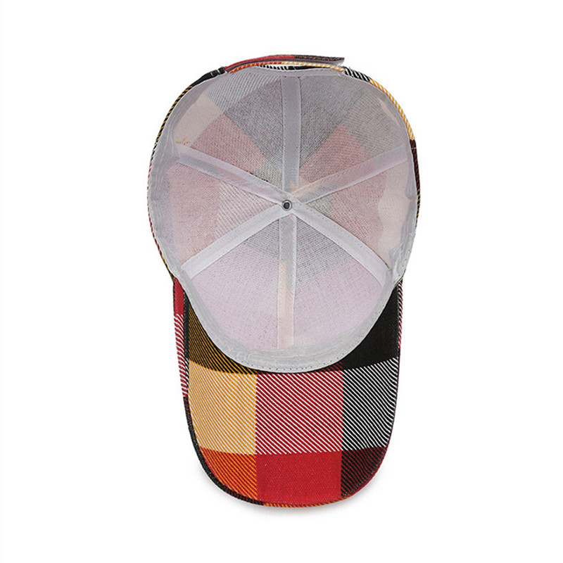 New Spring Summer Plaid Baseball Cap For Men Women Visor Hats Adjustable Outdoor Sport Sunhat Baseball Hat Sports Hat