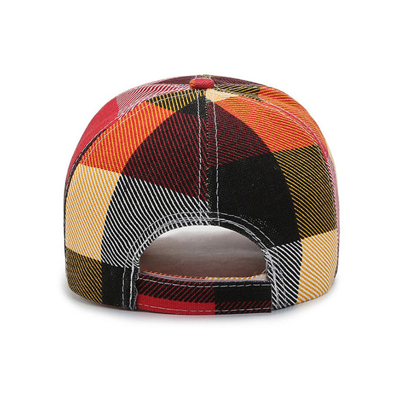 New Spring Summer Plaid Baseball Cap For Men Women Visor Hats Adjustable Outdoor Sport Sunhat Baseball Hat Sports Hat
