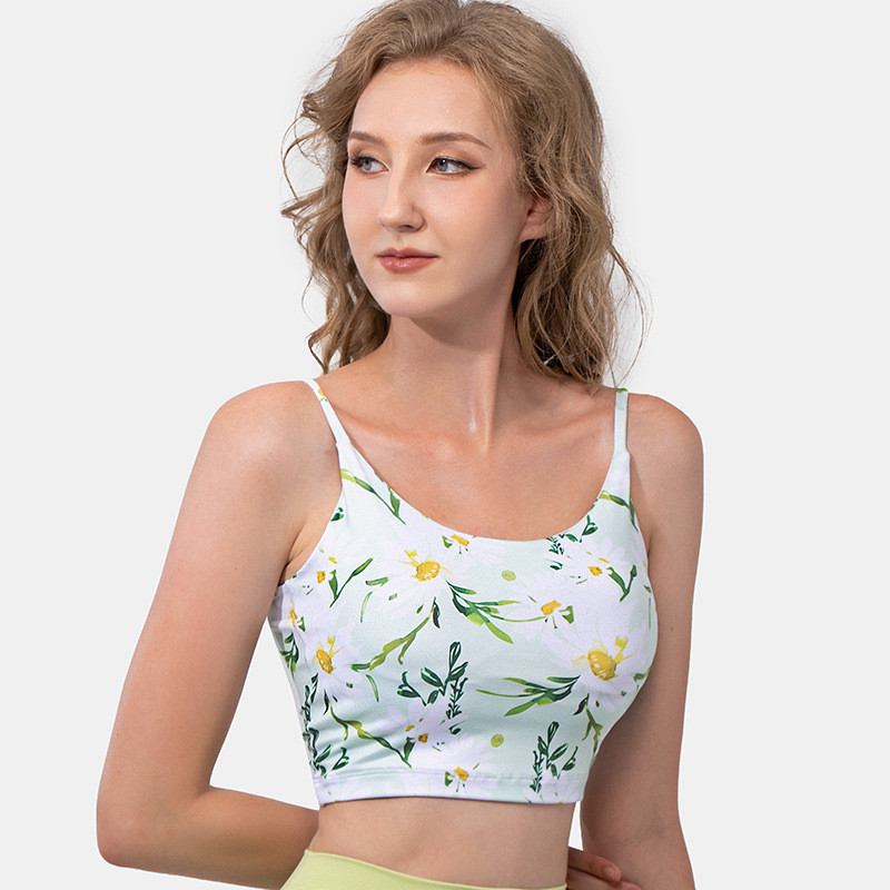 Sexy Printed Sport Bras Women Fitness Crop Top High-Intensity Shockproof Underwear Running Yoga Bra Outdoor Gym Vest Brassiere
