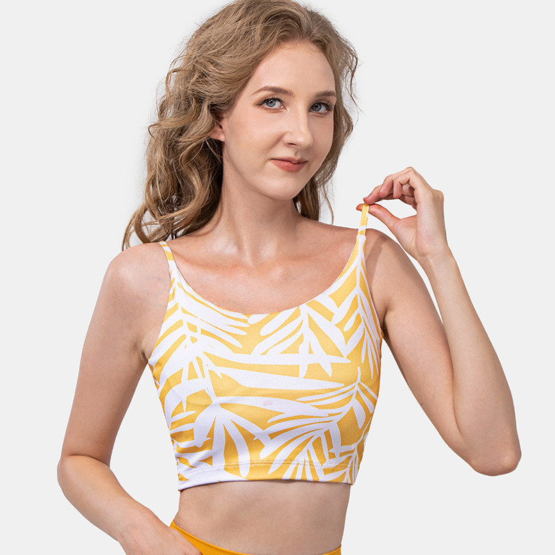 Sexy Printed Sport Bras Women Fitness Crop Top High-Intensity Shockproof Underwear Running Yoga Bra Outdoor Gym Vest Brassiere