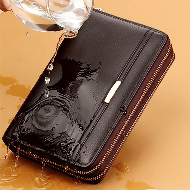 High Quality PU Leather Wallet Men's Long Zipper Wallets for Men RFID Blocking Business Clutch Bag Credit Card Holder Man Purse