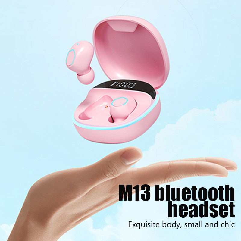 M13 Fone Bluetooth Earphones LED Display Stereo Noise Reduction Earbuds with Mic Wireless Headphone Wireless Bluetooth Headset