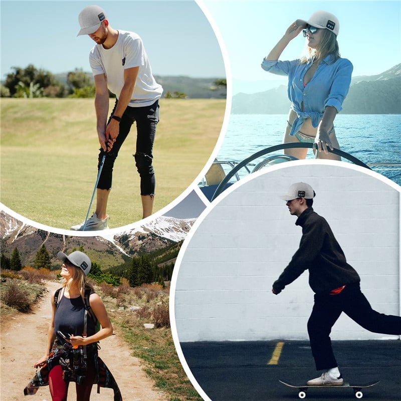 New Hat with Bluetooth Speaker Headphone Cap Bluetooth Hat Wireless Smart Speaker Hat Earphone for Outdoor Sport with Microphone