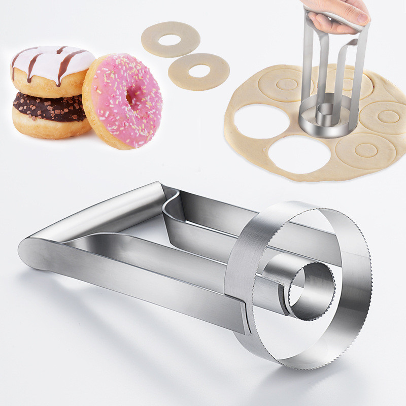 DIY Donut Maker Mold Stainless steel Doughnut Cake Maker Mold Biscuit Stamp Mould Bread Pastry Cookies Cutter Kitchen Gadgets