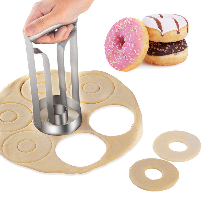 DIY Donut Maker Mold Stainless steel Doughnut Cake Maker Mold Biscuit Stamp Mould Bread Pastry Cookies Cutter Kitchen Gadgets