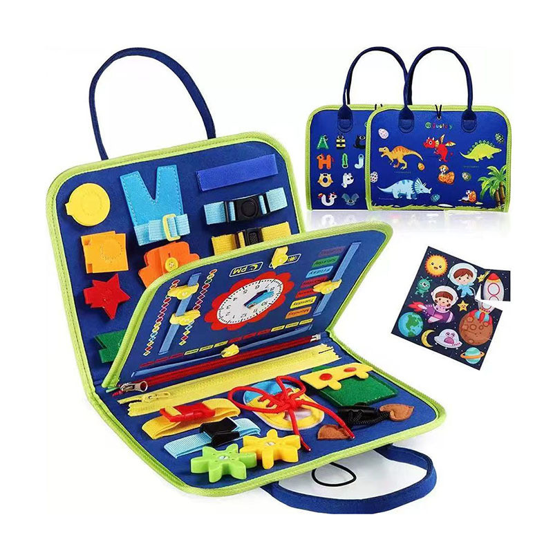 Montessori Toys 3D Felt Learning Board Cloth Busy Book Children Early Education Habits Knowledge Developing Sensory Baby Toy