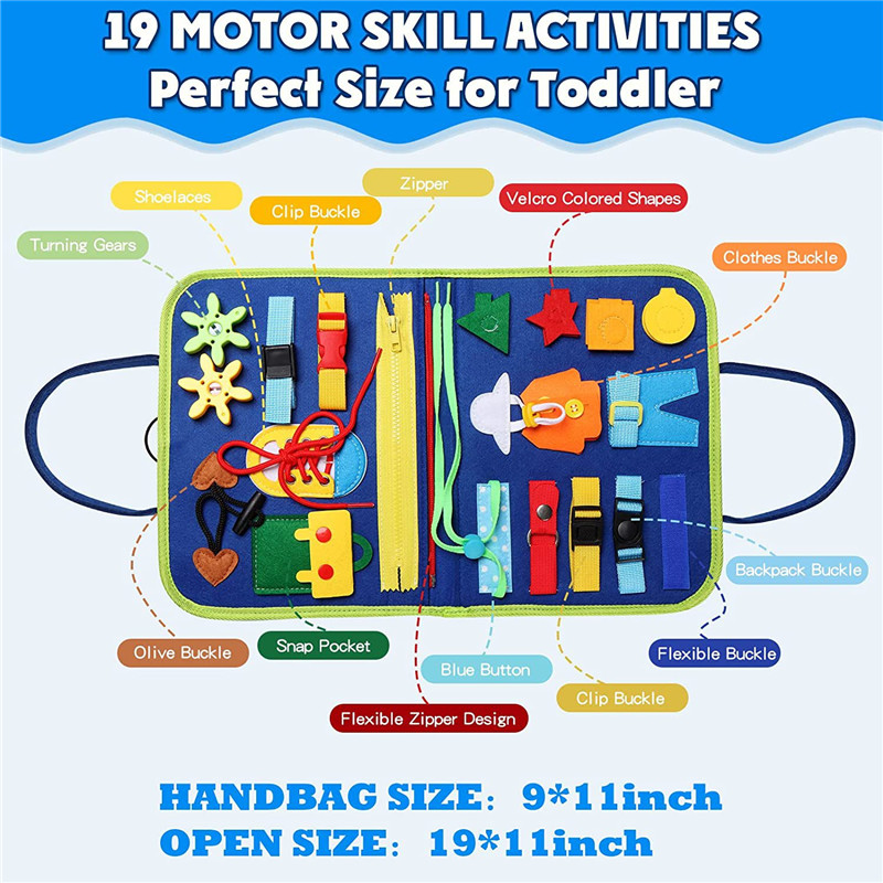Montessori Toys 3D Felt Learning Board Cloth Busy Book Children Early Education Habits Knowledge Developing Sensory Baby Toy