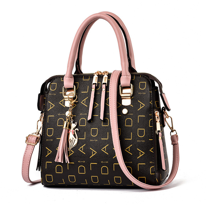 New Tassel Designers Fashion Women PU Leather Bags Large Capacity Crossbody Shoulder Bag Casual Tote Simple Letter Handbag
