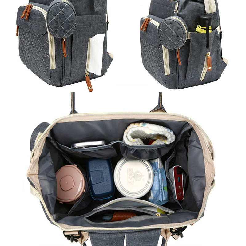 Mummy Backpack With Small Bag Bottle Storage Bag Diaper Pouch Waterpoof Large Capacity Maternity Bags Mom Bag Baby Stroller Bags
