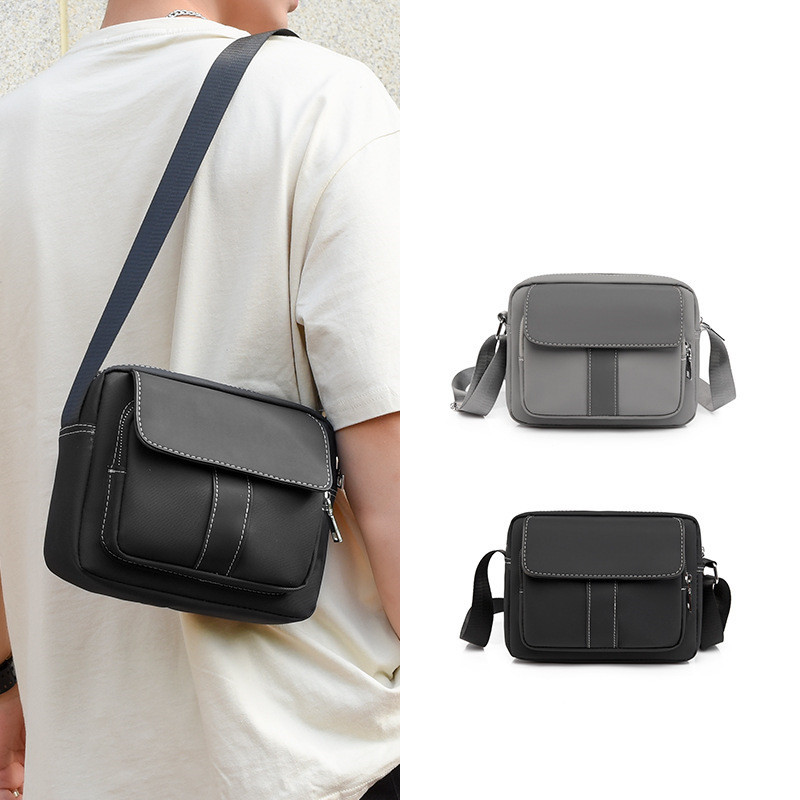 New Fashion Men Crossbody Bags Male PU Shoulder Bag Boy Messenger Bags Chest Bag Man Handbag for Travel Casual Satchel Purse