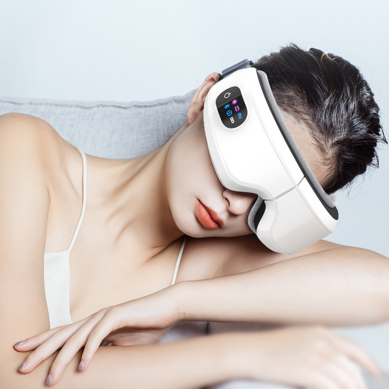 Electric Eye Massager Vibration Therapy Air Pressure Heating Massage Relax Health Care Fatigue Stress Bluetooth Music Foldable