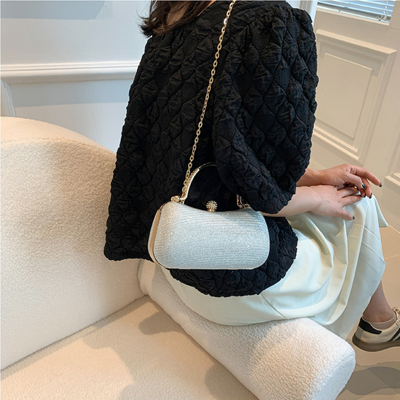 Women Fashion Diamond Evening Bag Luxury Handbag Elegent Chain Shoulder Crossbody Bag Wedding Party Clutch Bags Tote Pouch