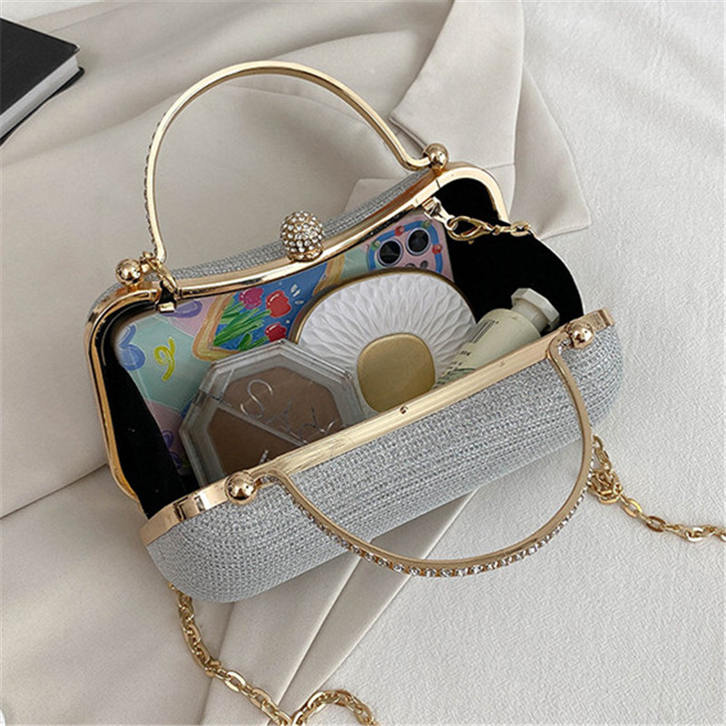 Women Fashion Diamond Evening Bag Luxury Handbag Elegent Chain Shoulder Crossbody Bag Wedding Party Clutch Bags Tote Pouch