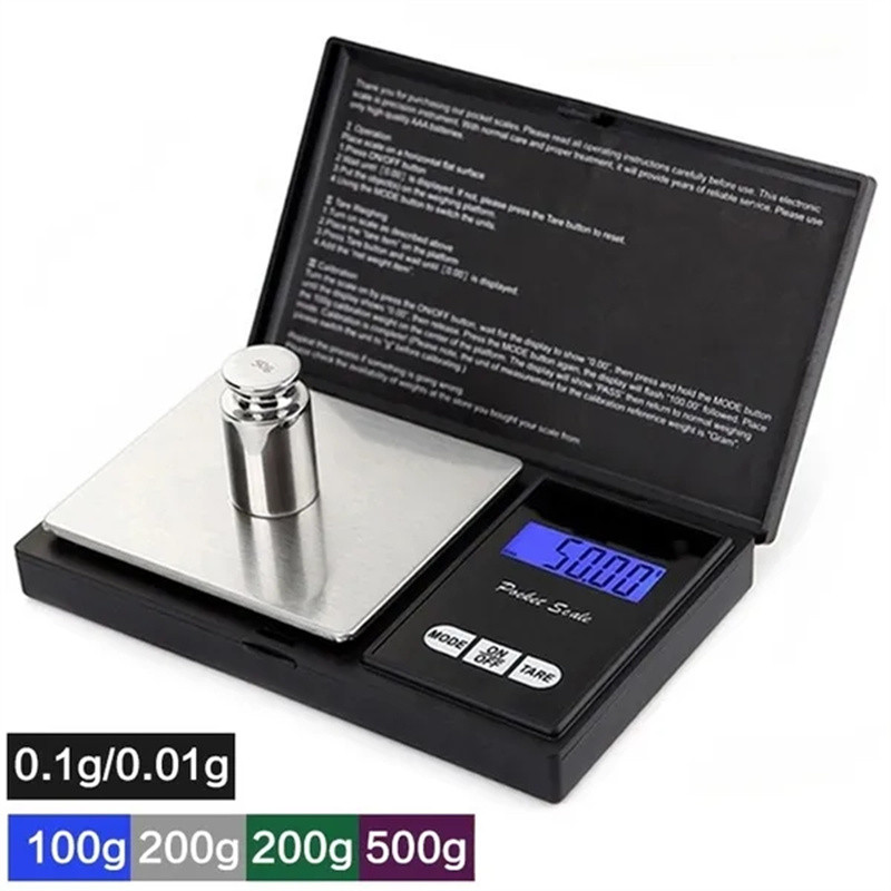 Jewelry Mini Stainless Steel Electronic Scale Digital Pocket Scale Gold Gram Balance Weight Scale Portable Pocket Scale