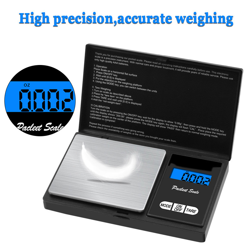 Jewelry Mini Stainless Steel Electronic Scale Digital Pocket Scale Gold Gram Balance Weight Scale Portable Pocket Scale
